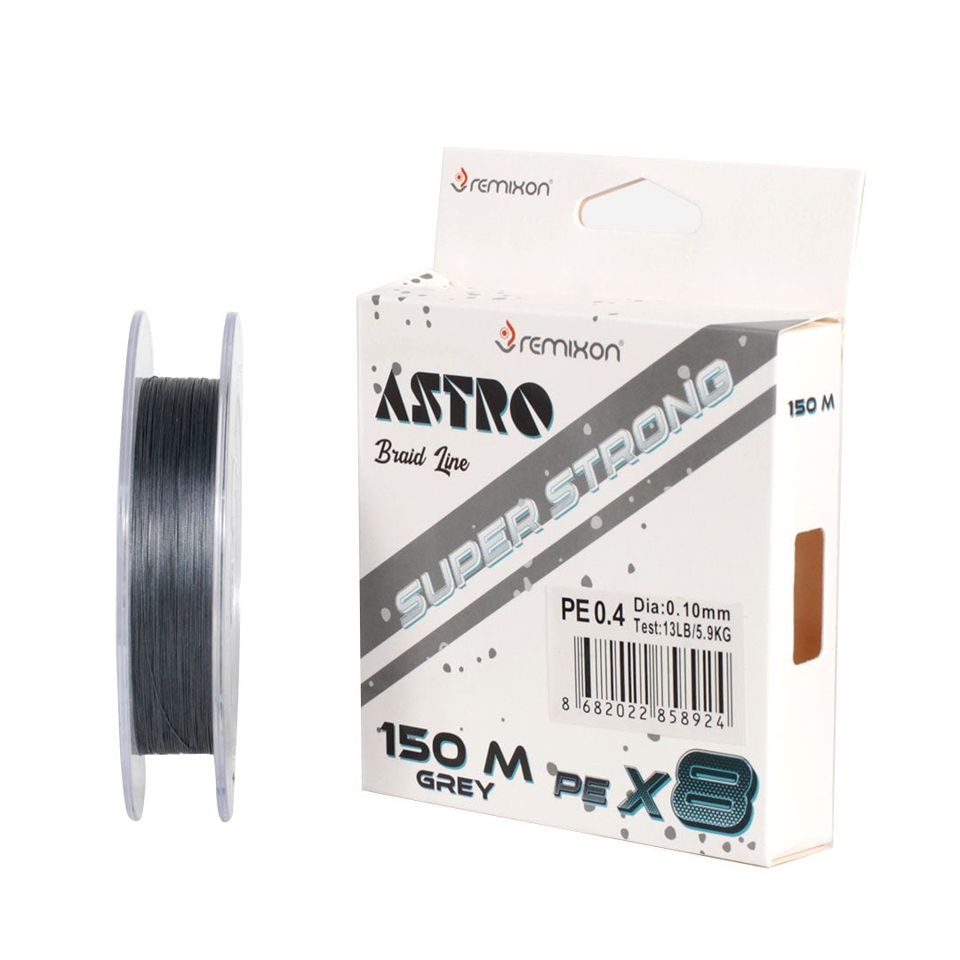 REMIXON ASTRO 8X150M, GREY İP MİSİNA 0.10MM