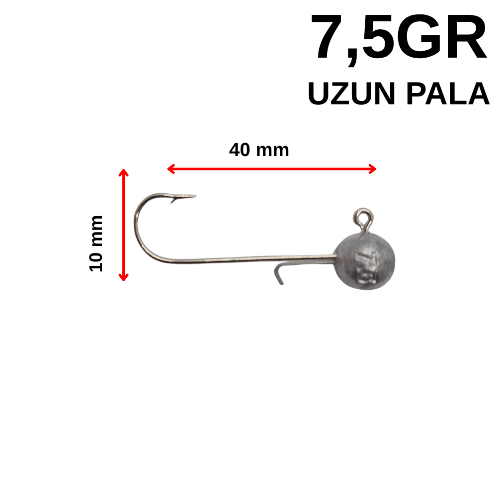 7.5 Gr Telli Uzun Pala Jighead