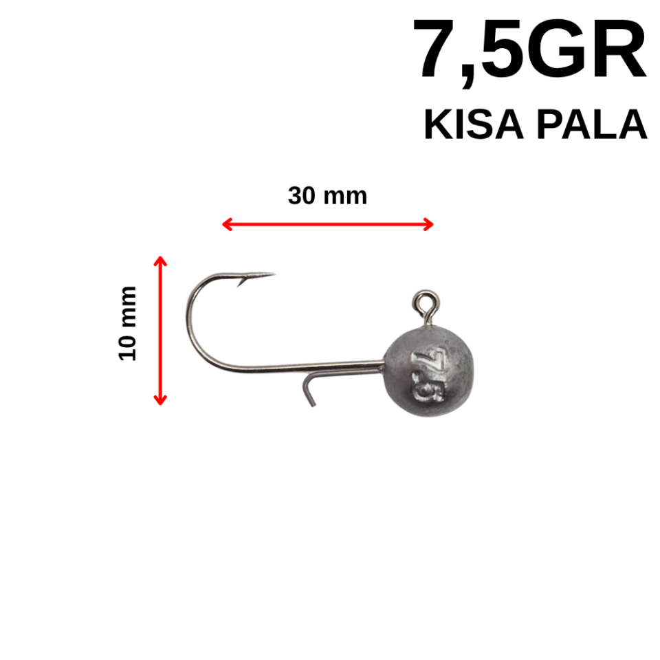 7,5 Gr Telli Kısa Pala Jighead