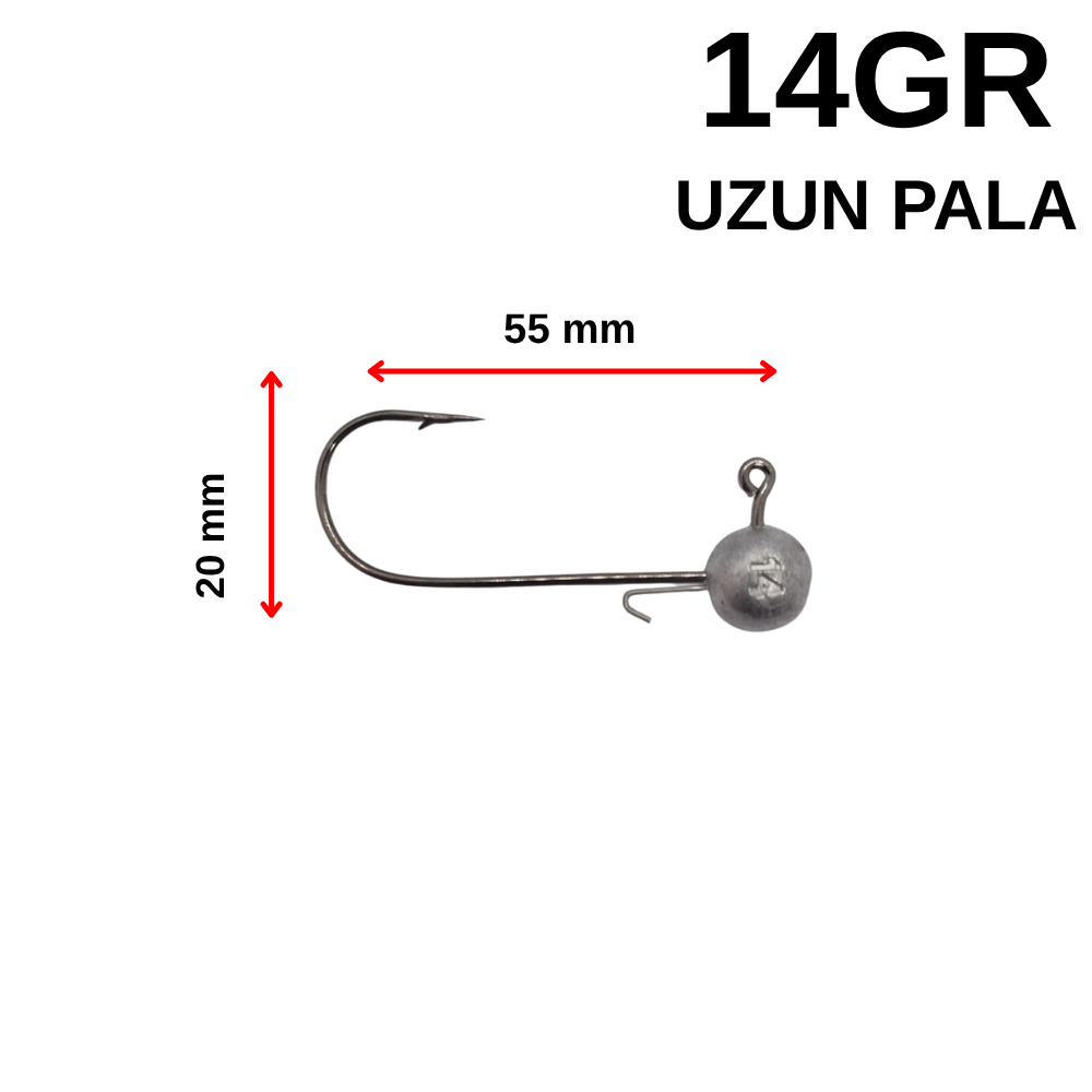 14 Gr Telli Uzun Pala Jighead