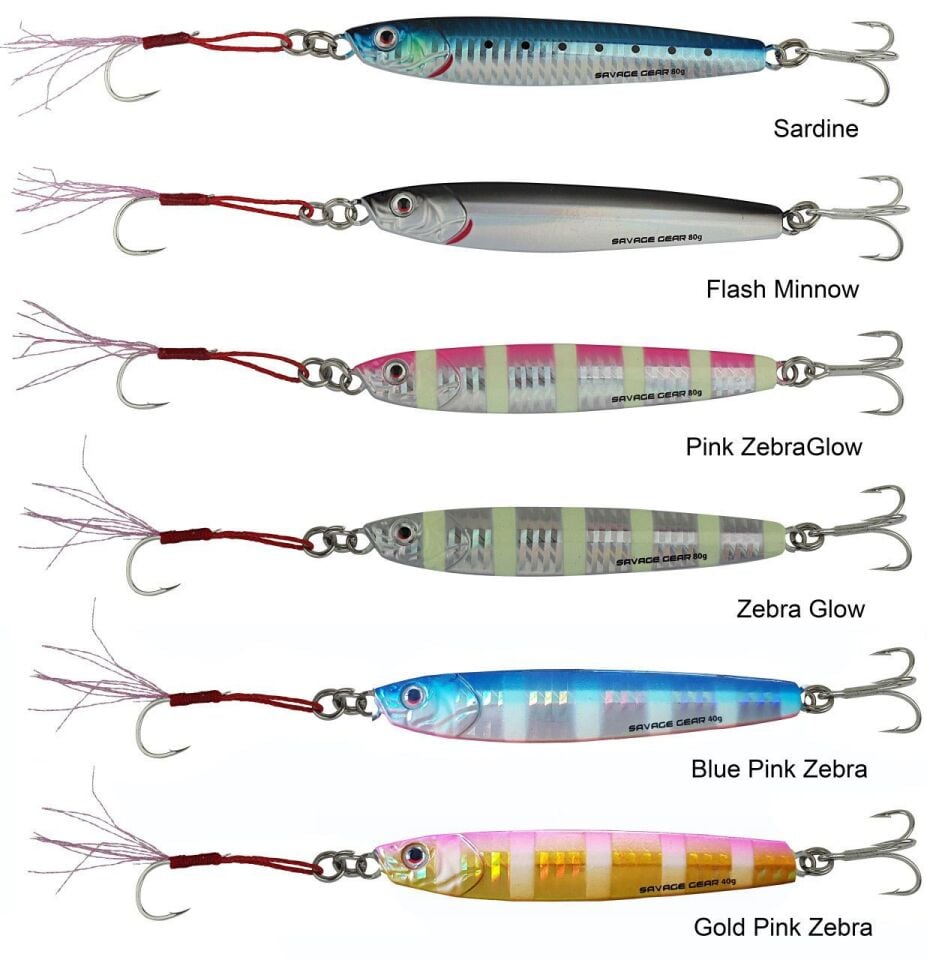 Savage gear 3D Slim Minnow 8gr 5,4 cm Jig Sahte Balık Glow Zebra
