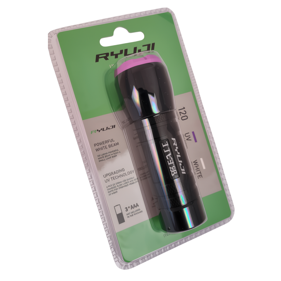 RYUJI 120 LUMEN BEYAZ+ UV EL FENERİ