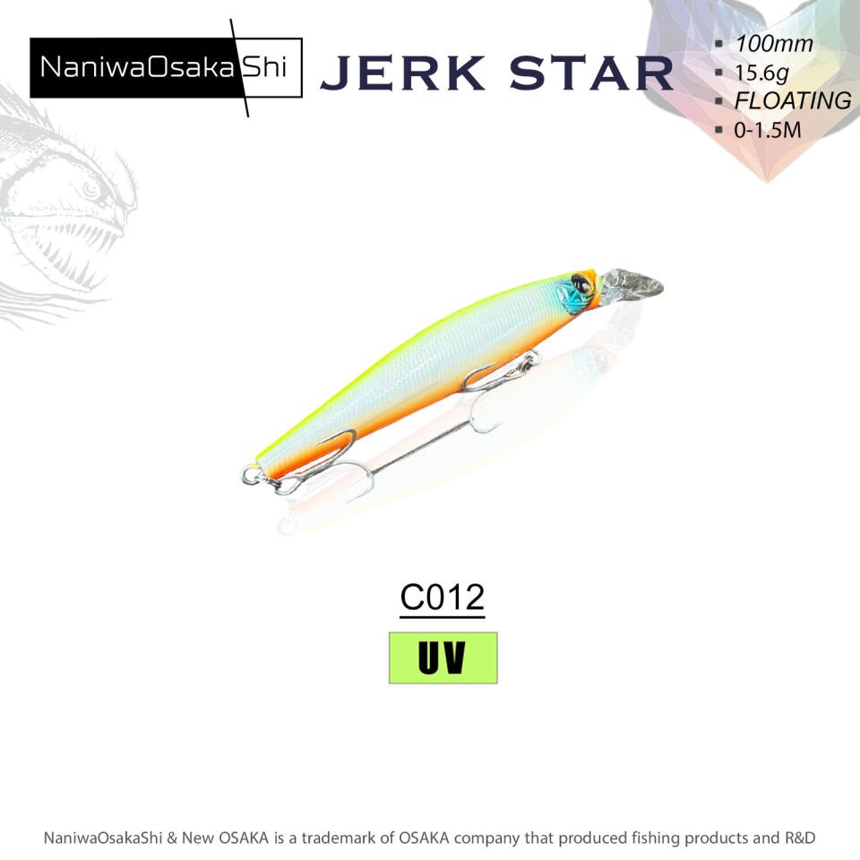 NANIWAOSAKASHI JERKSTAR 100MM 15.6G COLOR:C012 SAHTE BALIK