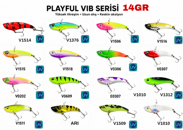 Playful Vibrasyon 14gr Metal Vibrasyon Yemler