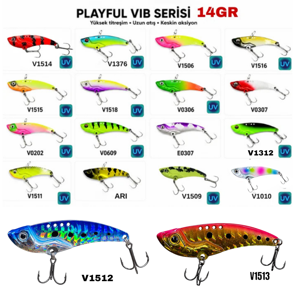 Playful Vibrasyon 14gr Metal Vibrasyon Yemler