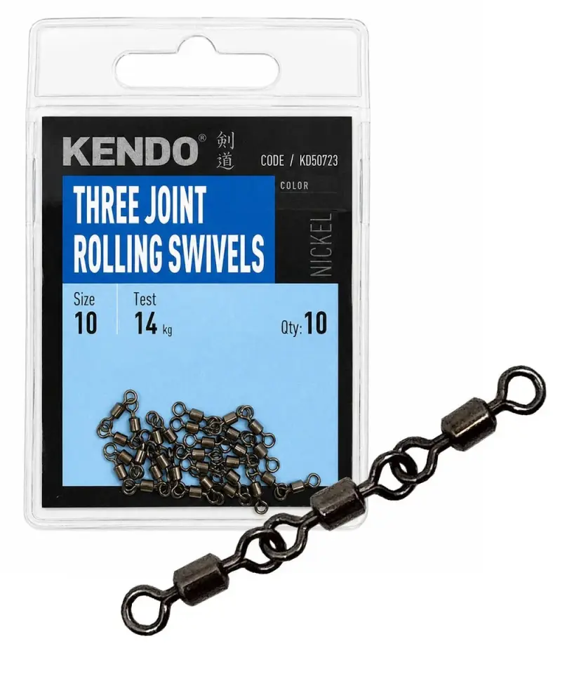 Kendo Three Joint Rolling Swivels 10 Adet 10 No
