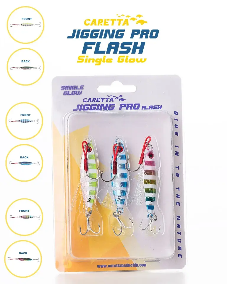 Caretta Jigging Pro Flash Jig Yem SİNGLE GLOW - 10 GR