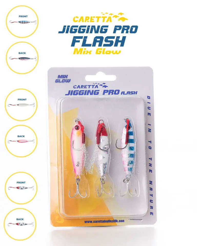 Caretta Jigging Pro Flash Jig Yem MİX GLOW - 15 GR
