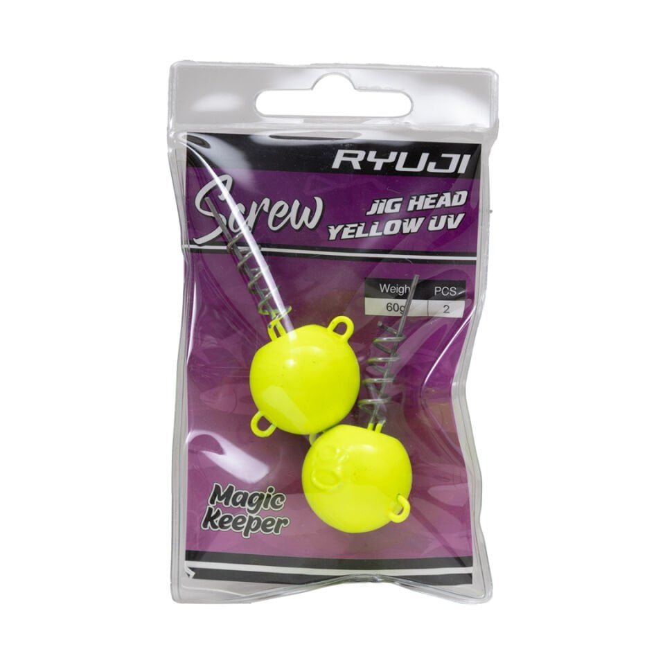 RYUJI SCREW JIGHEAD YELLOW UV (2 ADET) 50 GR