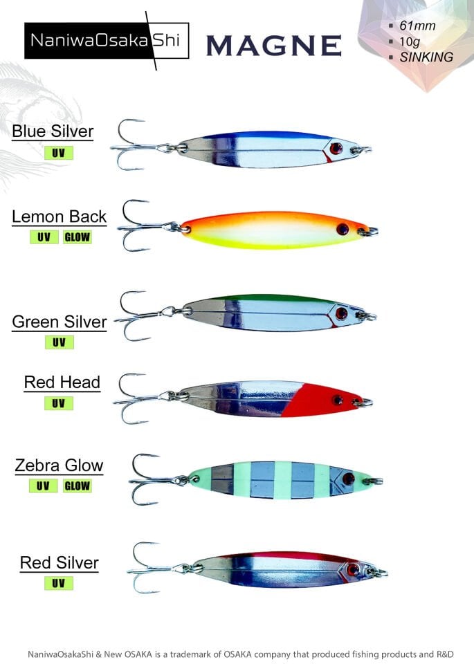 NANIWAOSAKASHI MAGNE KAŞIK 6,1CM 10GR ZEBRA GLOW
