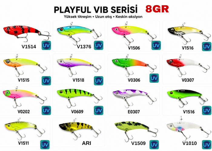 Playful Vibrasyon 8gr Metal Vibrasyon Yemler